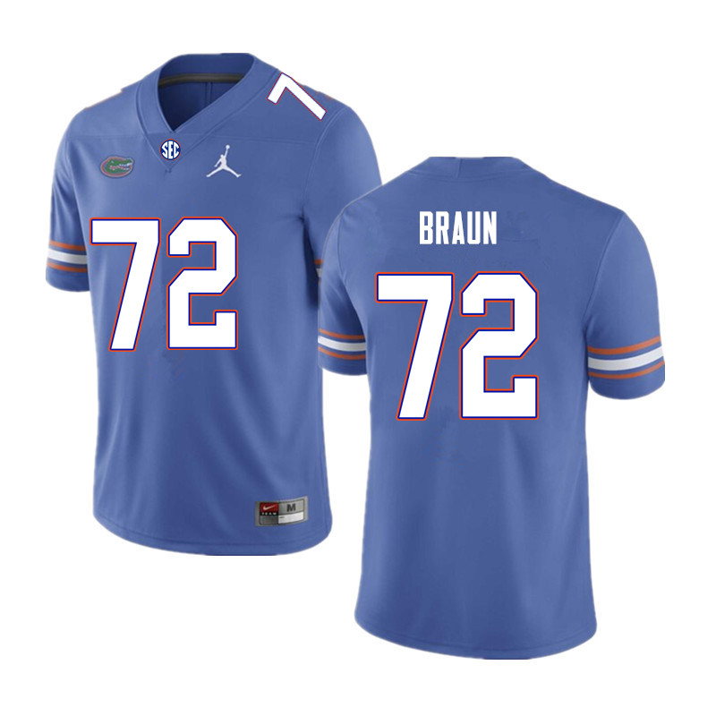 Men #72 Josh Braun Florida Gators College Football Jerseys Sale-Royal